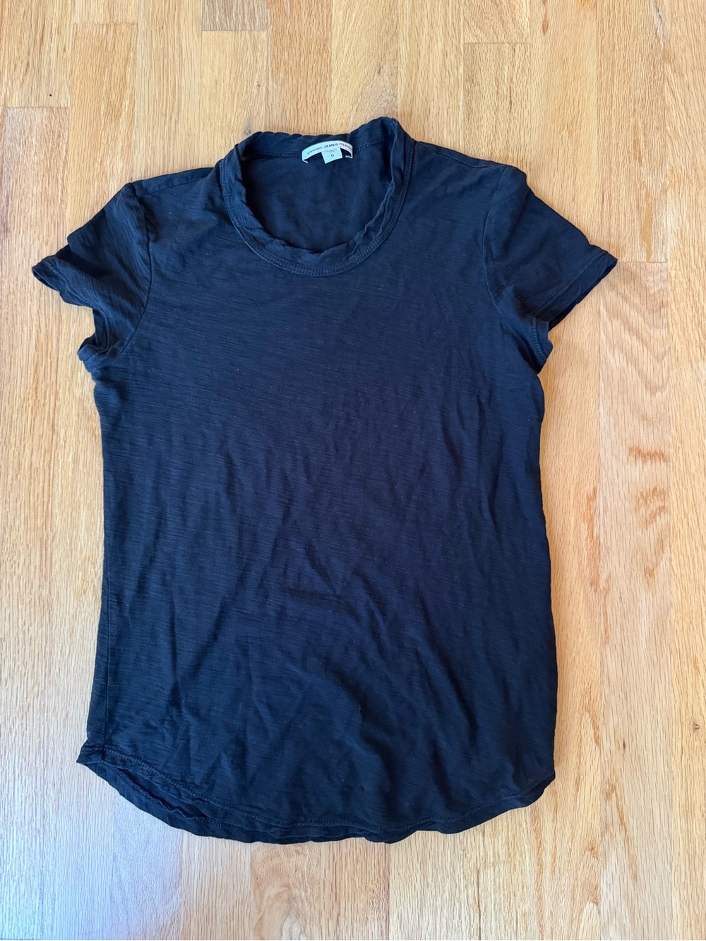 James Perse sheer slub cotton crewneck t shirt 0